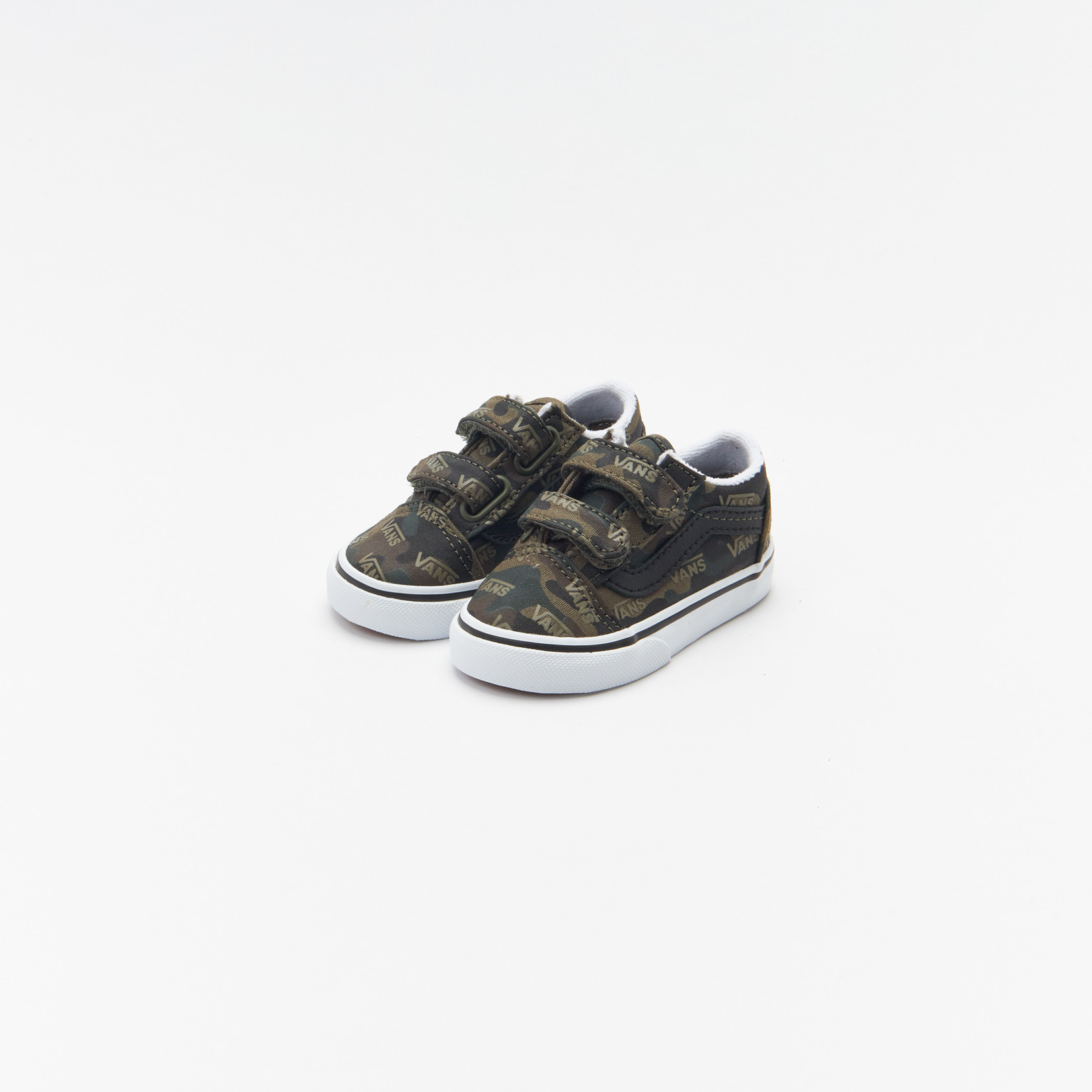 Vans Vans Velcro Old Skool V Camo Shoe - Black/Timberwolf