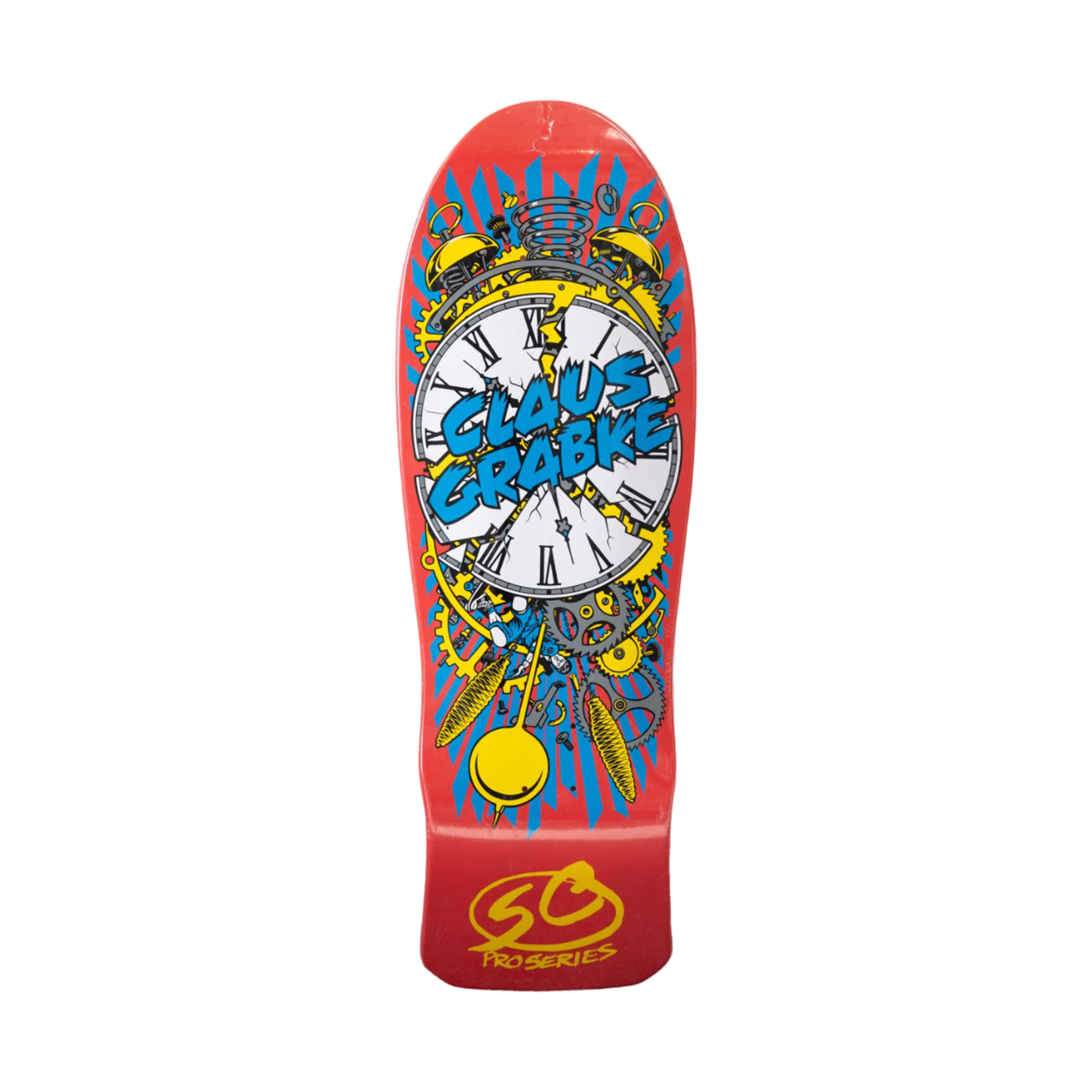 Santa Cruz Skateboards RARE - Santa Cruz Claus Grabke Exploding Clock Deck 10" x 30"