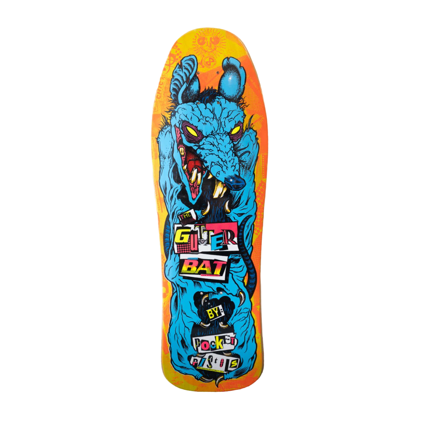 Pocket Pistols RARE - Pocket Pistols "Gutter Bat" Skateboard Deck