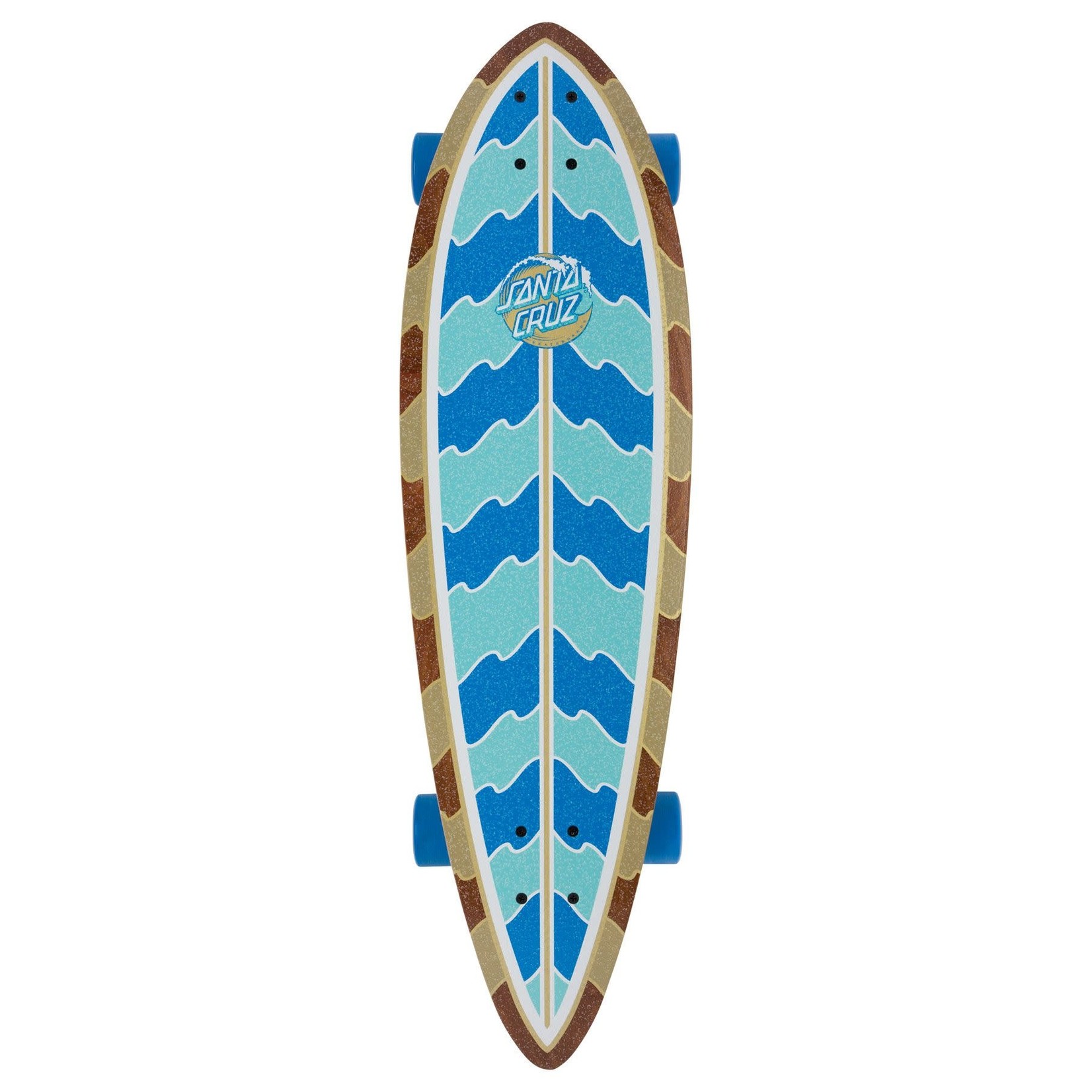 Santa Cruz Skateboards Santa Cruz Stipple Wave Dot Pintail Cruiser - 9.20" x 33"