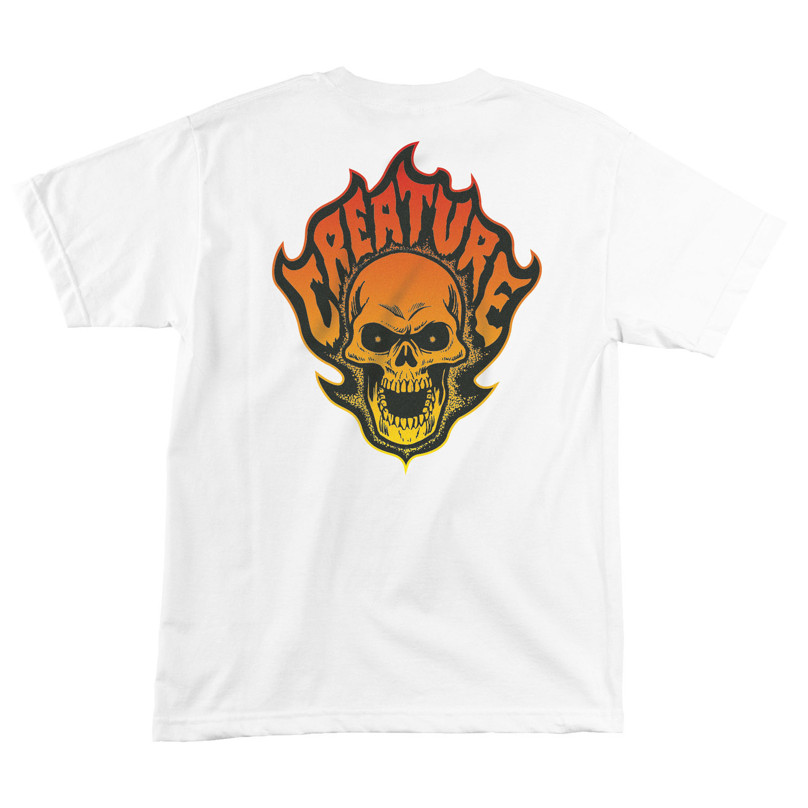 Creature Creature Bonehead Flame T-Shirt - White