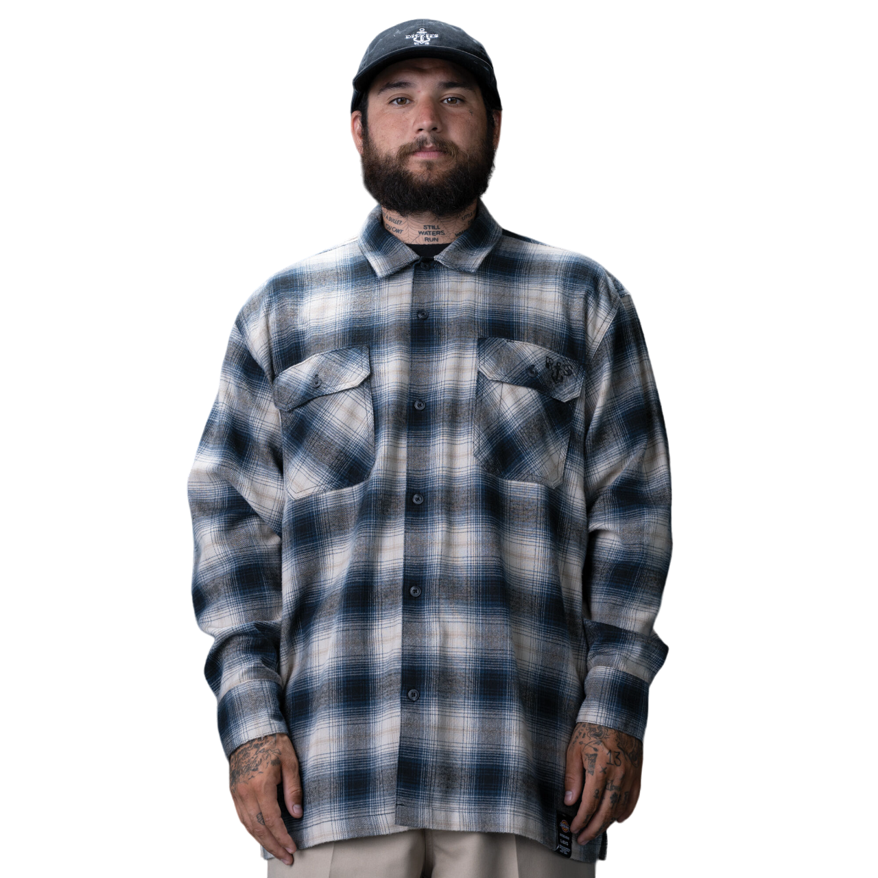 Dickies Ronnie Sandoval Flannel Shirt Blue Ombre Attic Skate & Snow