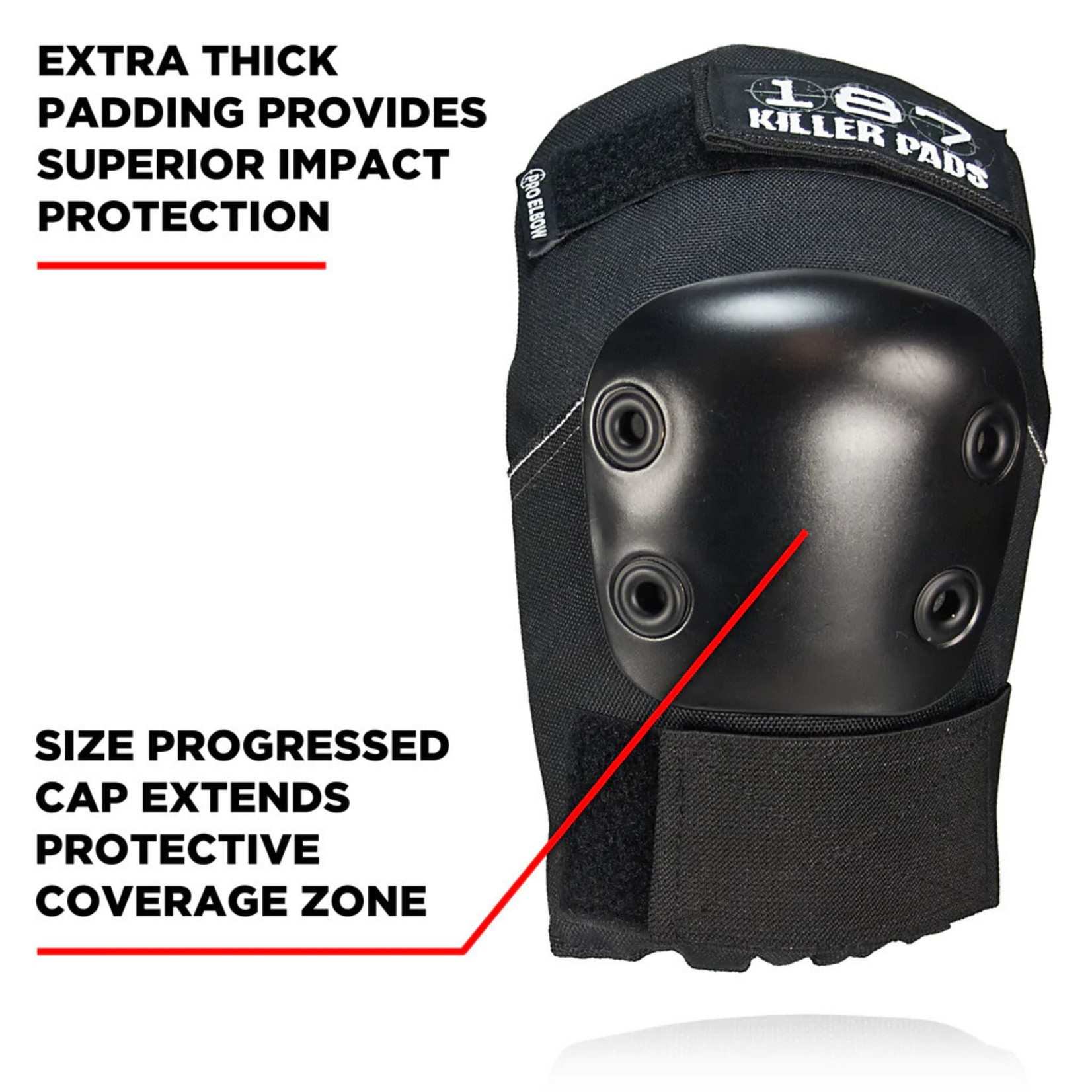 187 Killer Pads 187 Killer Pads Pro Elbow Pads - Black -