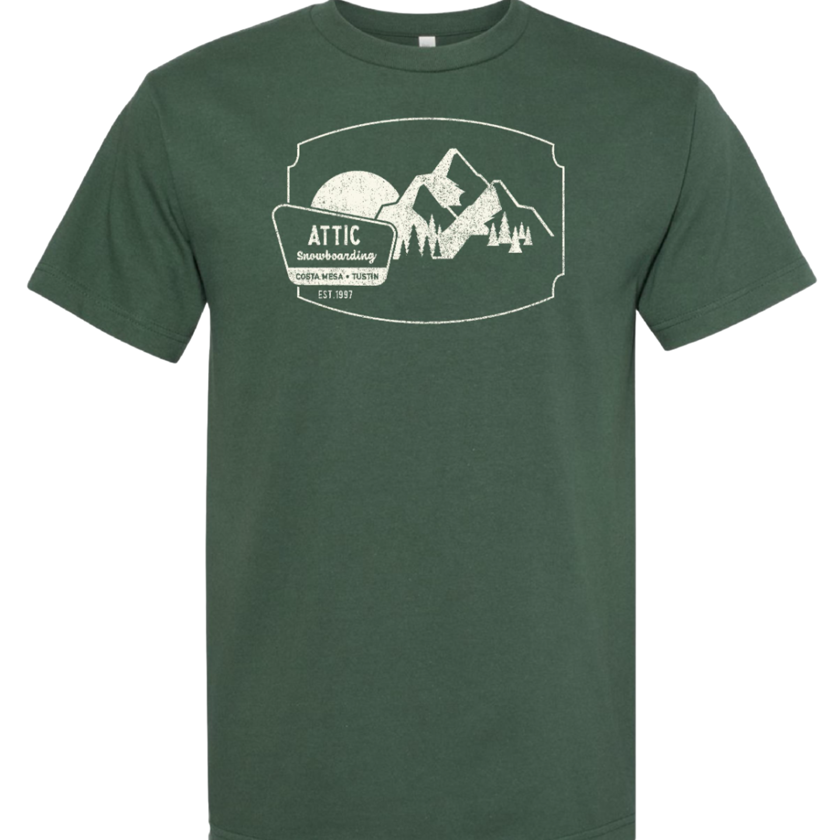 ATTIC Attic Youth Mountain T-Shirt - Forest Green