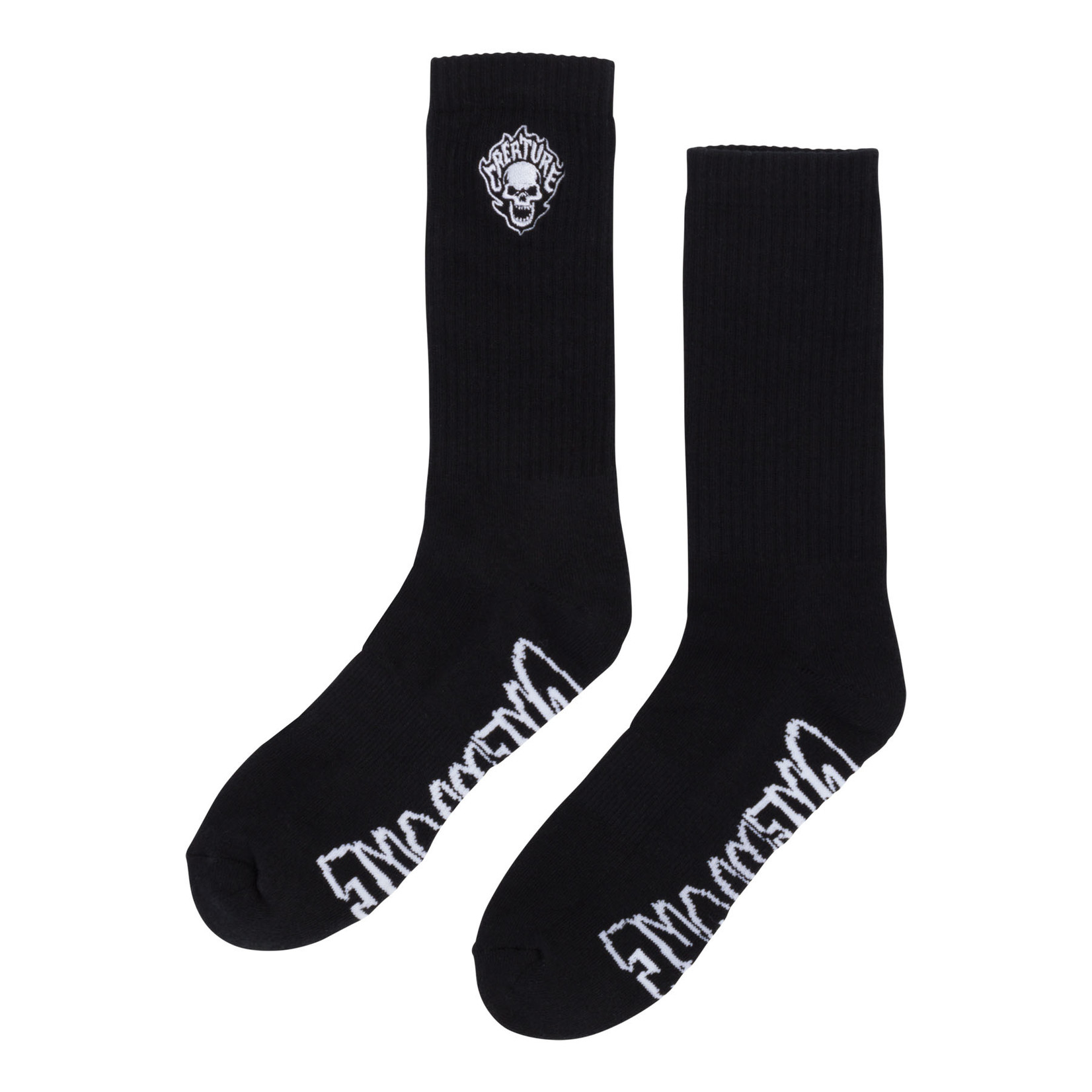 Creature Creature Bonehead Flame Crew Socks - Black 9-11