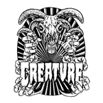 Creature Ceremoney Decal Sticker - Black/White - 4" x 4.75" (Vintage)
