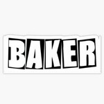 Baker Baker Brand logo Sticker 8.5" - Black