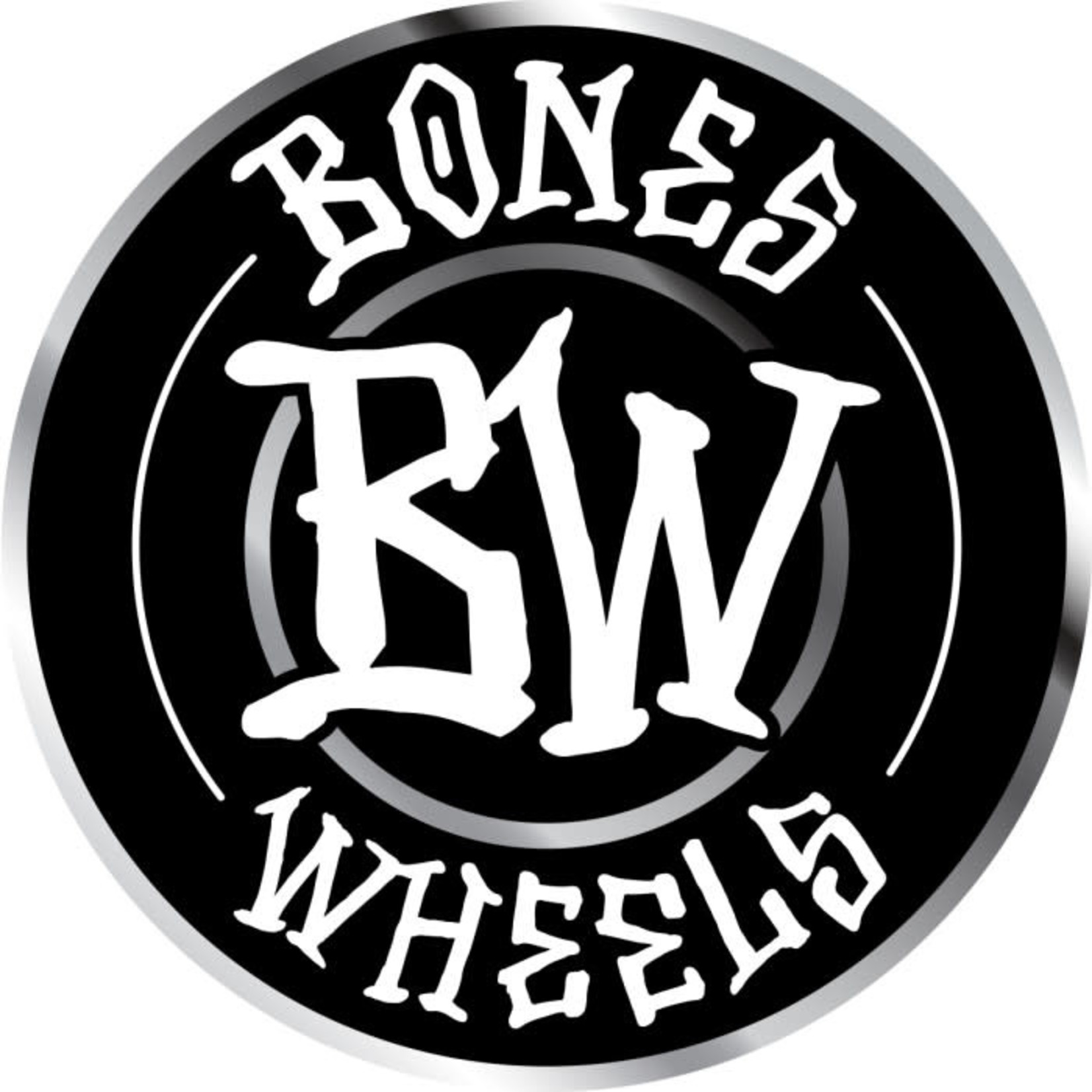 Bones Bones Wheels BW Branded Sticker 4"