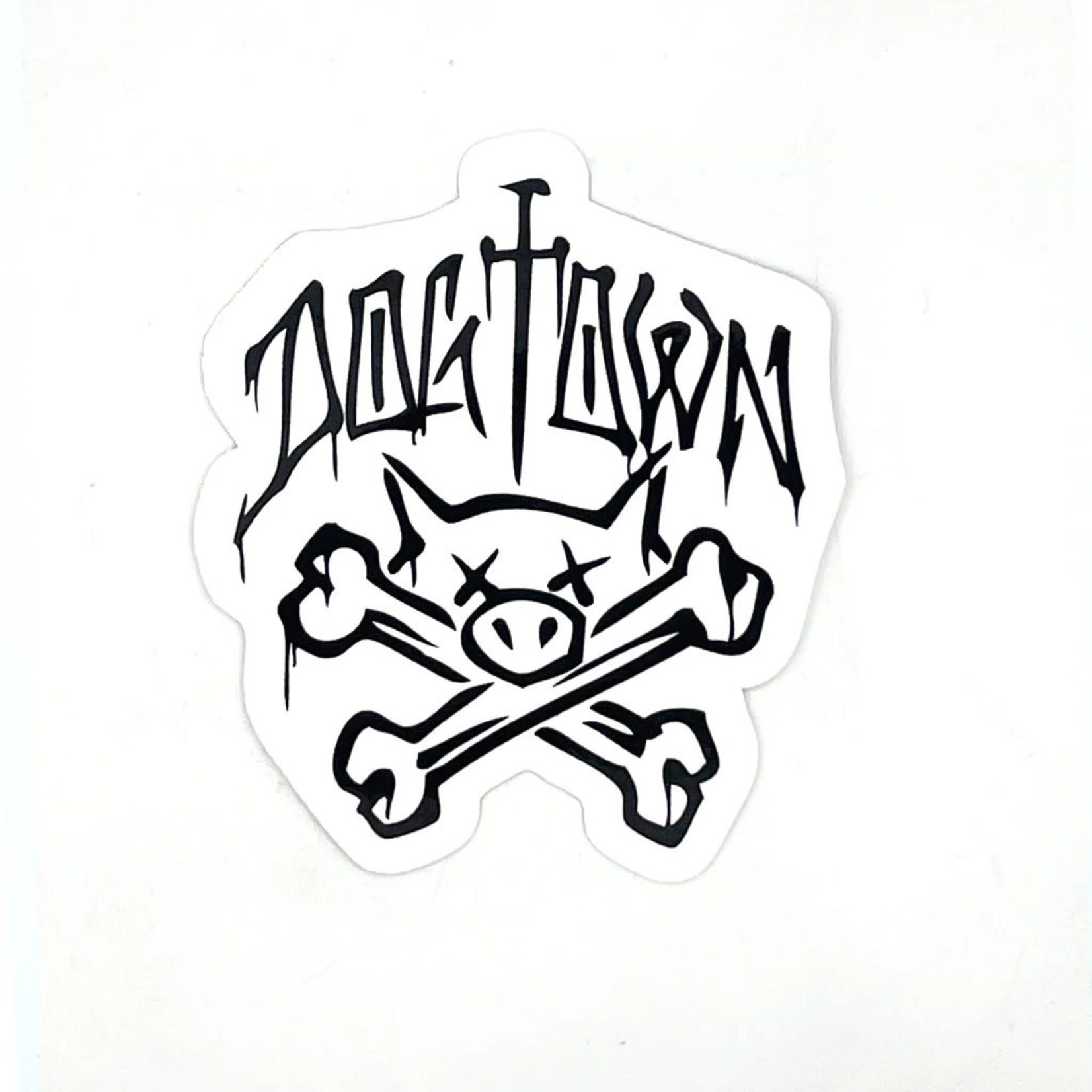 Dogtown Dogtown Pig and Crossbones Sticker - 1.5"
