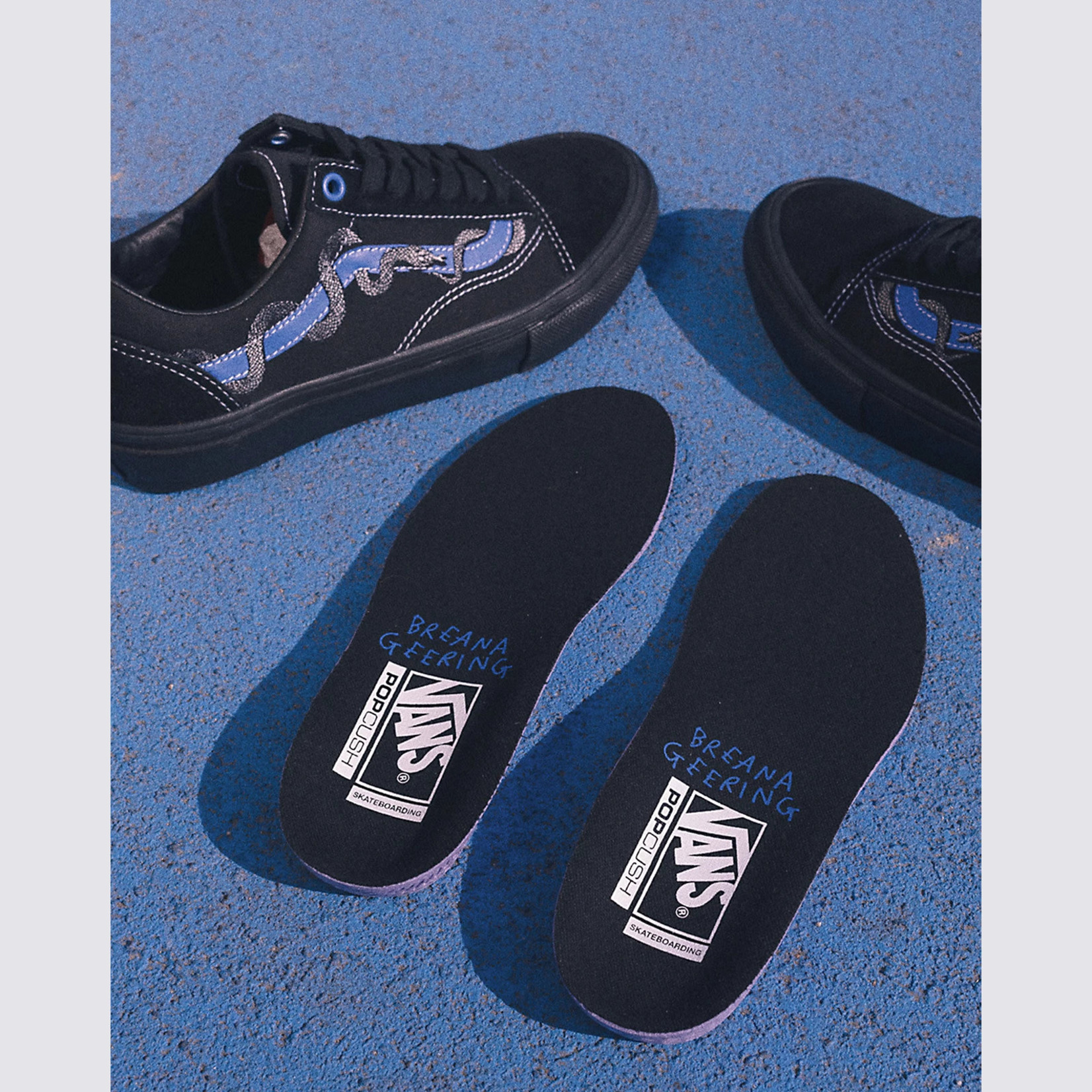 Vans Vans Breana Geering Skate Old School Shoes - Blue/Black