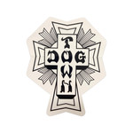 Dogtown Dogtown Cross Logo Flag 12" Sticker - Black/White