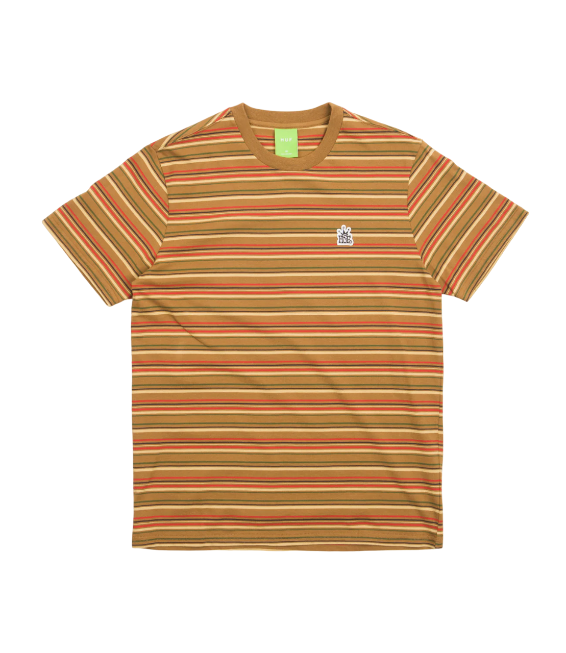 Huf Crown Stripe S/S Knit T-Shirt - Burnt Orange - - Attic Skate