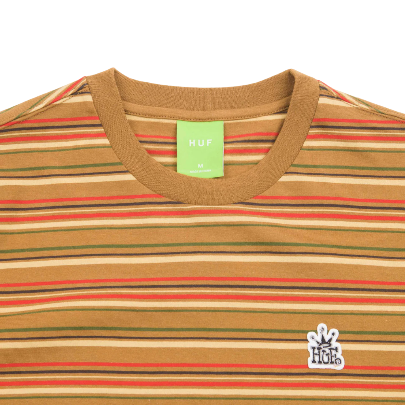 Huf Huf Crown Stripe S/S Knit T-Shirt - Burnt Orange -