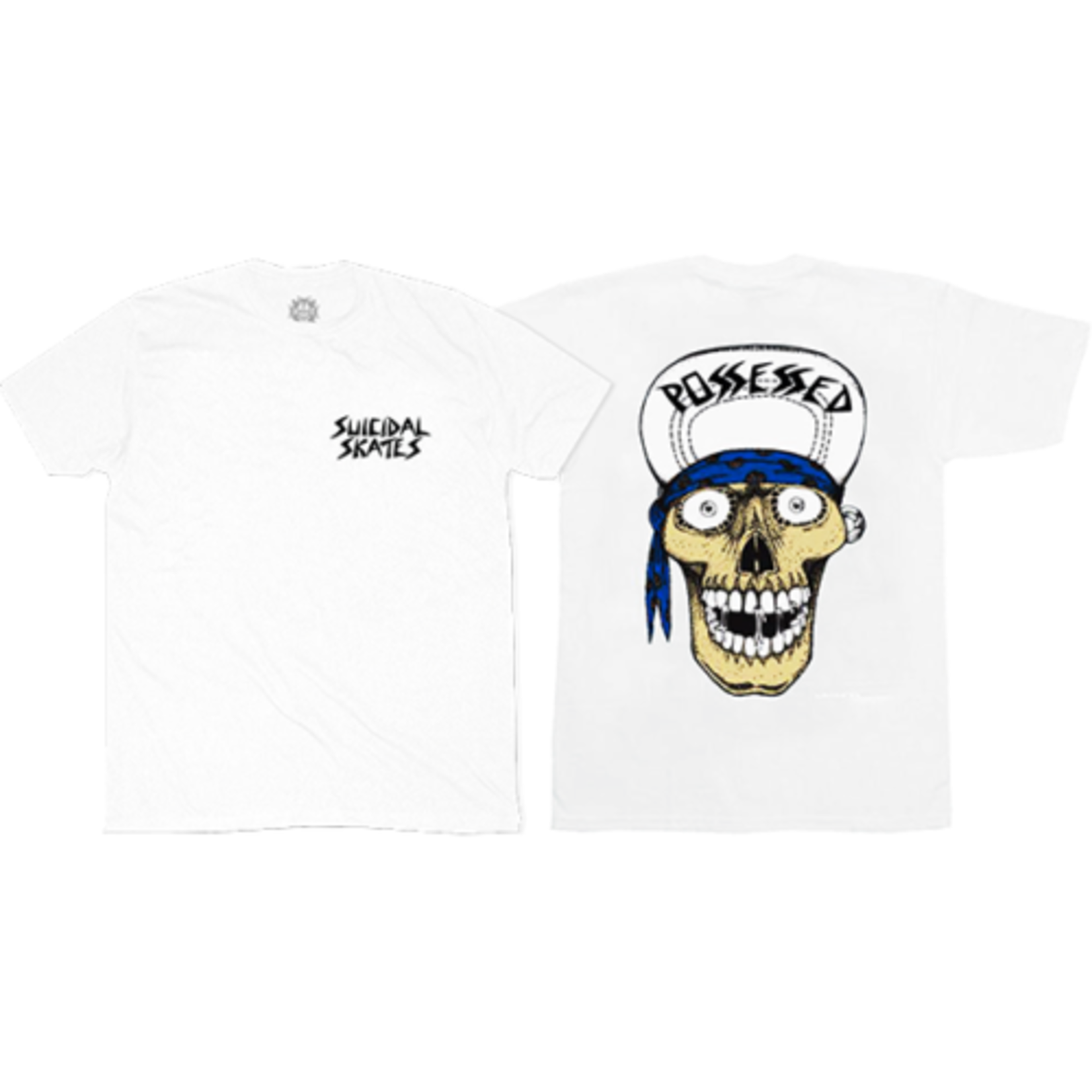 Suicidal Skates Suicidal Skates Punk Skull T-Shirt - White