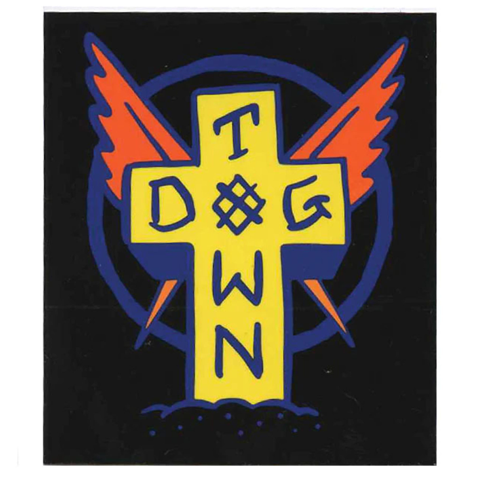 Dogtown Dogtown Scratch Cross Sticker - 3.75" x 3.25"