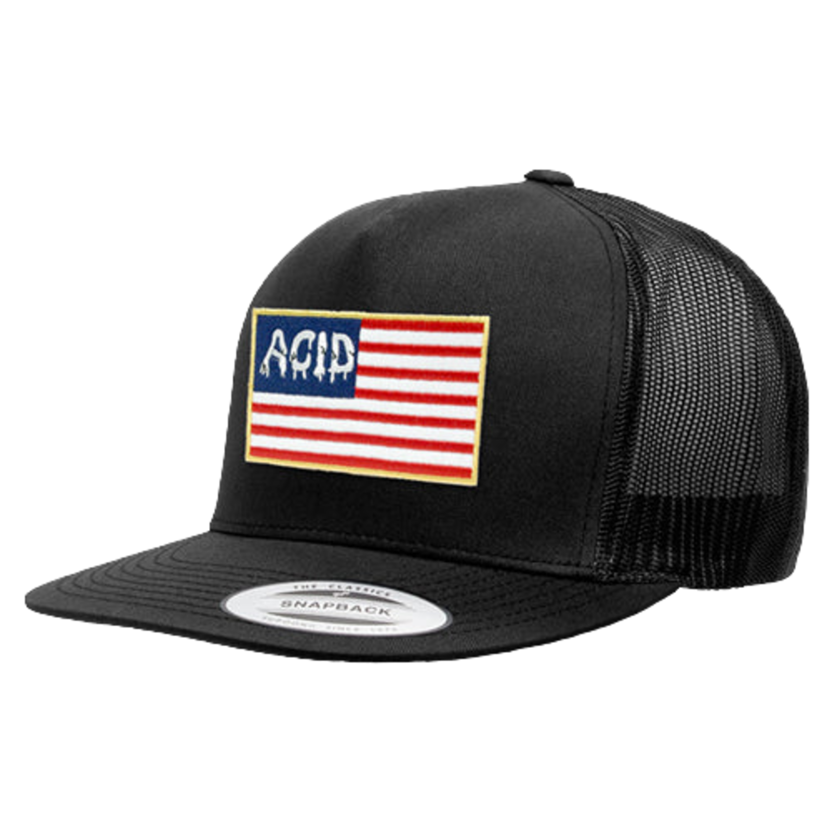 Acid Chemical Co. Acid Flag Trucker Snapback Hat - Black