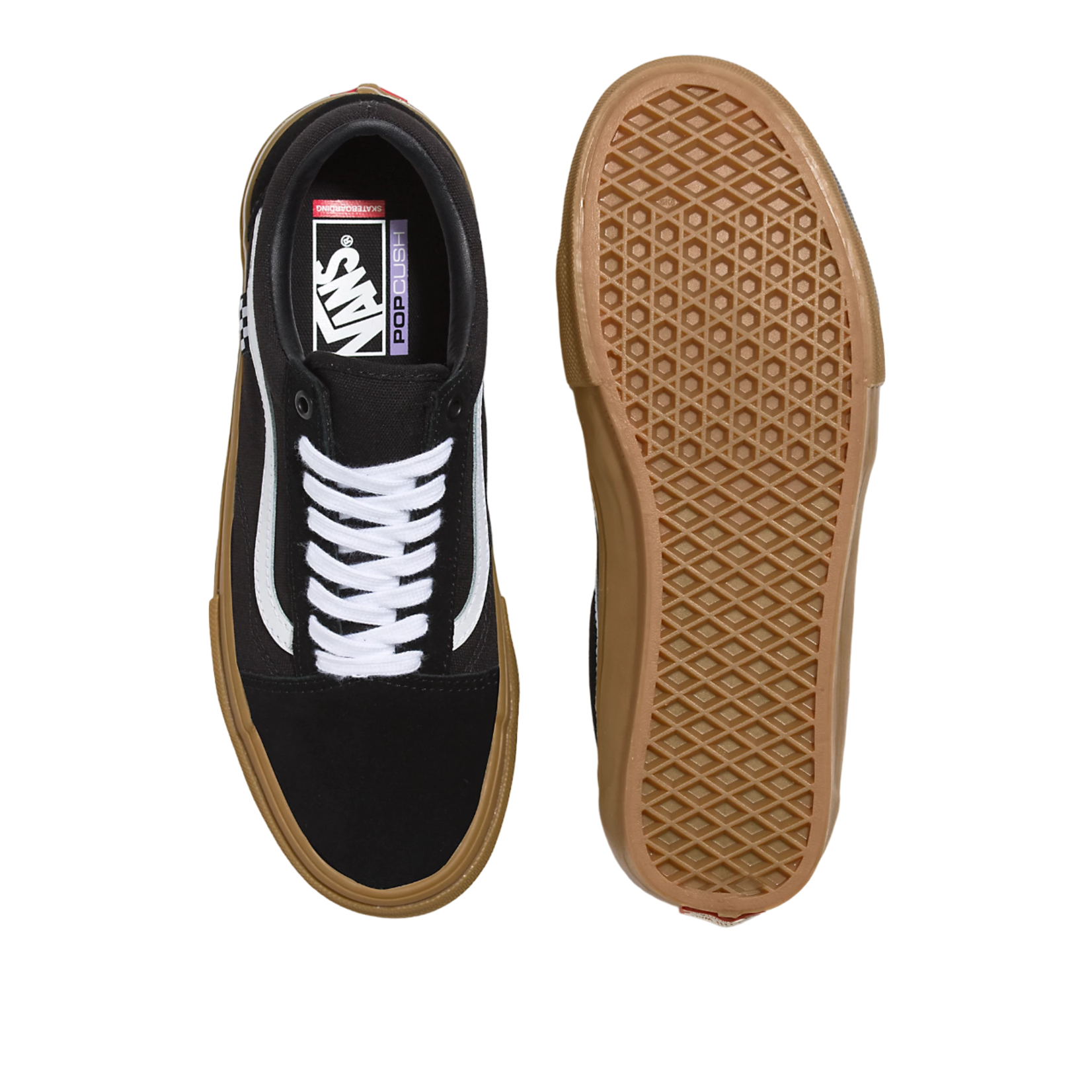 Final Dramaturgo Él Vans Old Skool Pro Skate Shoes - Black/White/Gum - - Attic Skate & Snow Shop