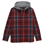 Vans Vans Lopes Button Down Hooded Flannel Shirt - Syrah/Dress Blues