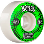 Bones BONES WHEELS OG Formula Skateboard Wheels Originals 54mm V4 Wide 4pk White 100A