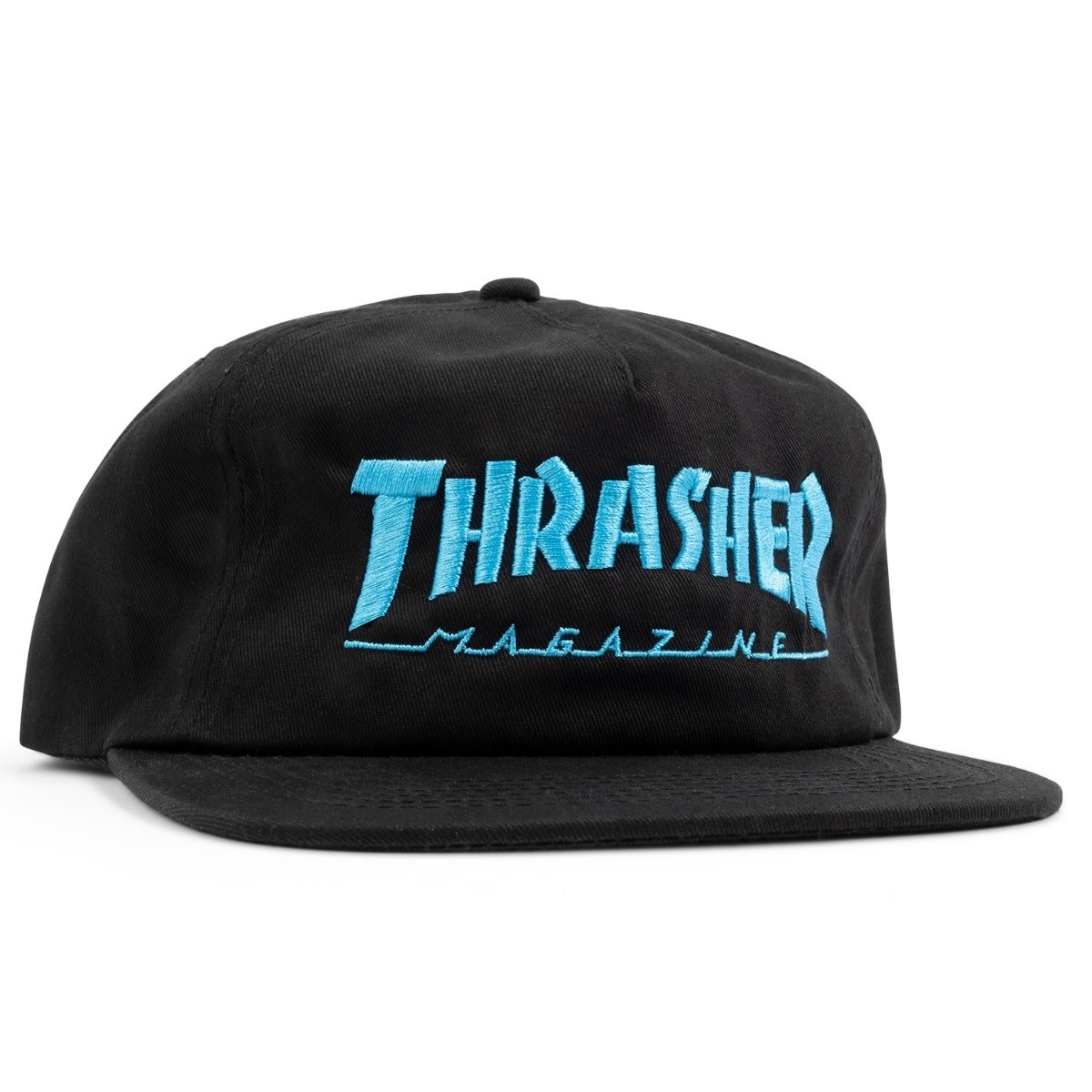 Thrasher Mag Logo Snapback Hat Black/Blue Attic Skate & Snow Shop