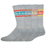 Dickies Dickies Rugby Stripe Socks, Size 6-12, 4-Pack - Gray/Spring Stripe