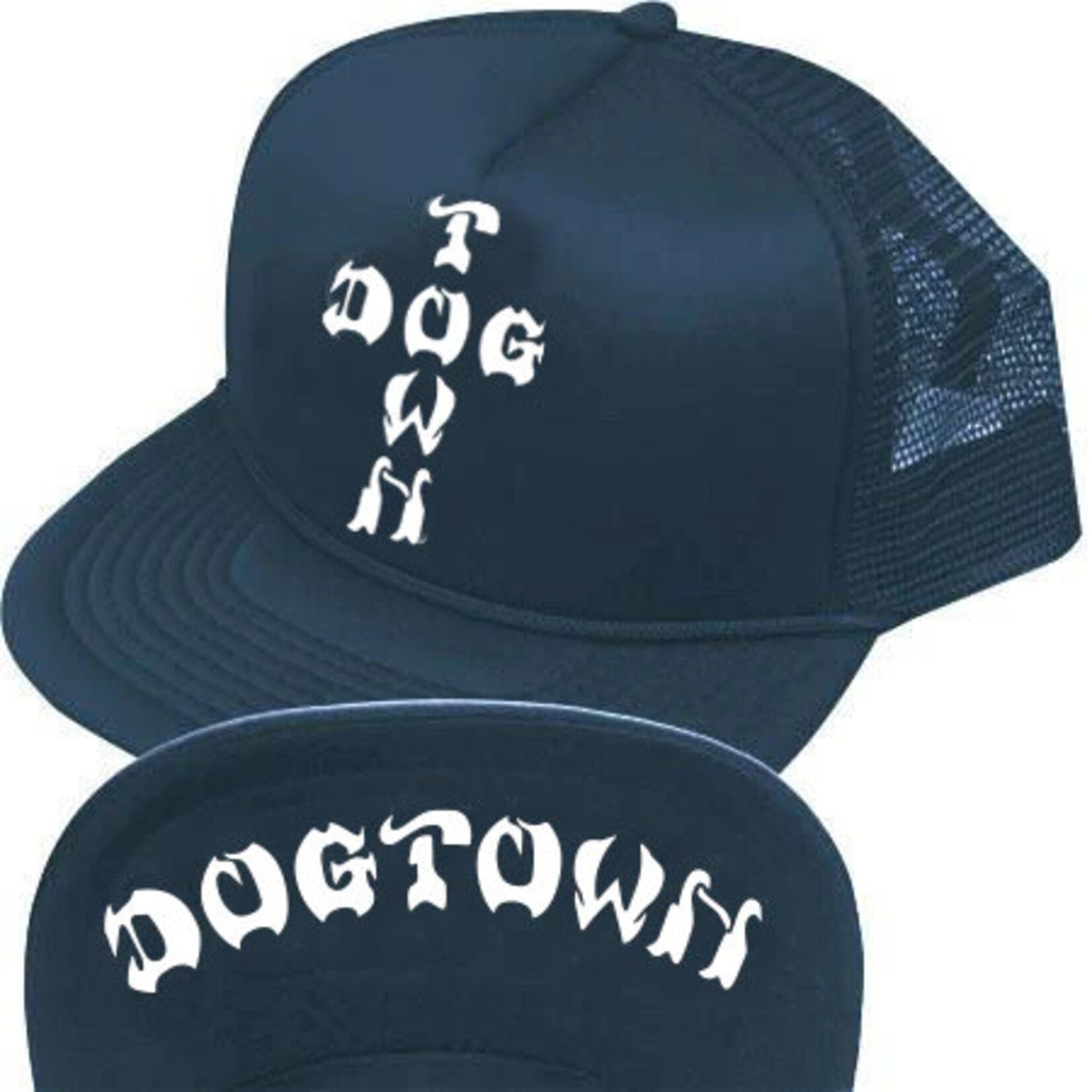 Dogtown Dogtown Cross Letters Flip Mesh Hat - Navy