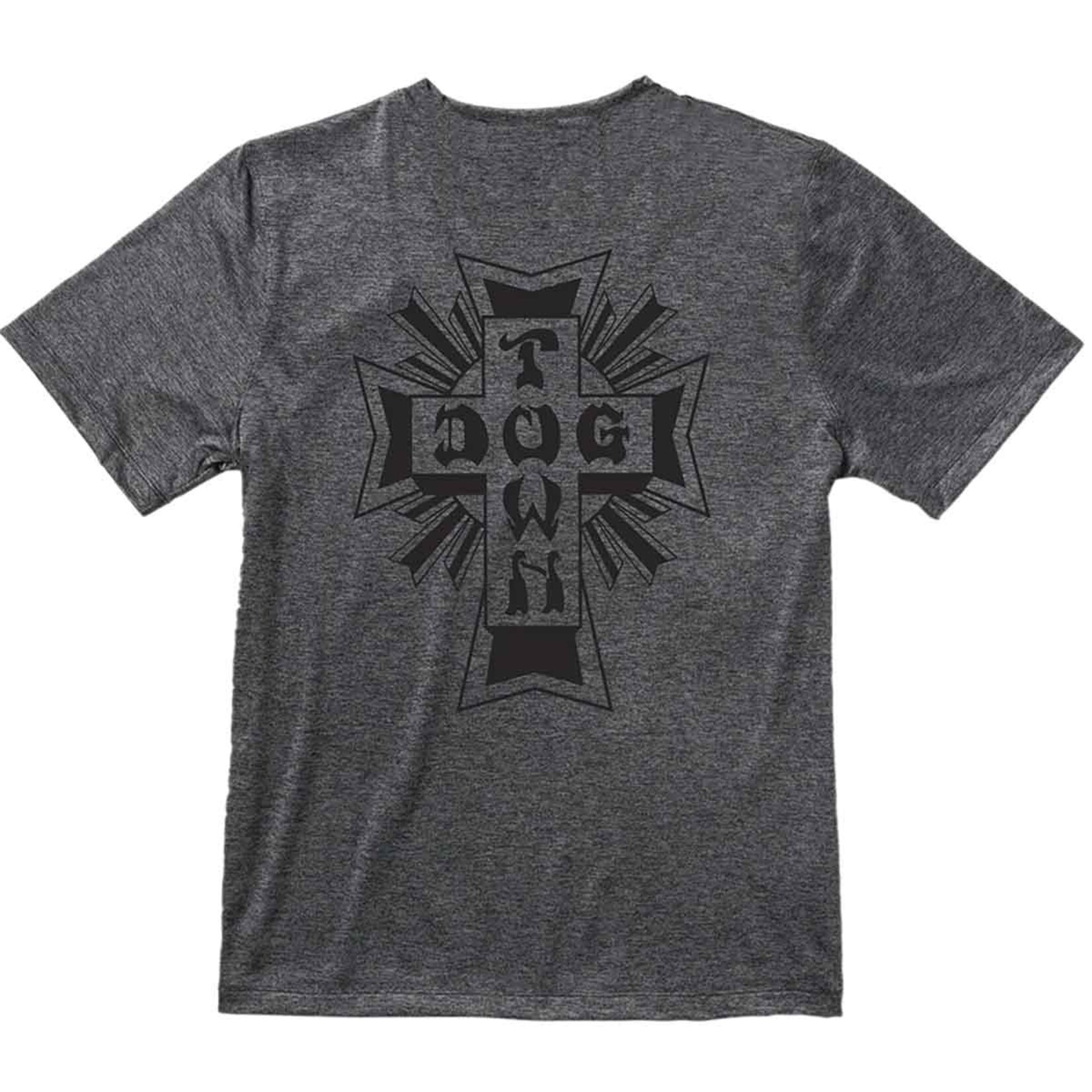 Dogtown Dogtown Cross Logo T-Shirt - Charcoal Heather/Black/Large