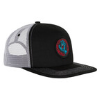 Santa Cruz Skateboards Santa Cruz Screaming 50 Mesh Trucker High Profile Hat- Blk/Wht