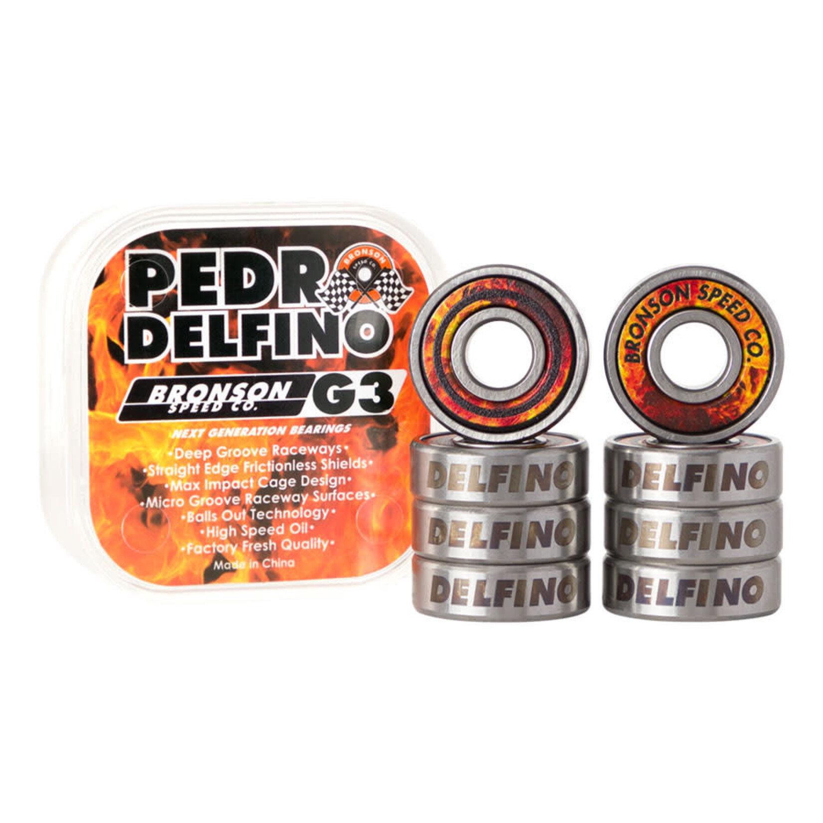 Bronson Speed Co. Bronson Speed Co. Pedro Delfino Pro G3 Bearing- Fire