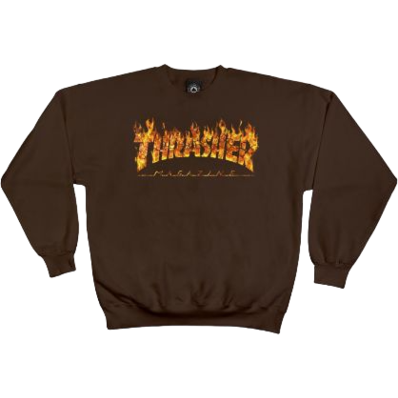Thrasher Thrasher Inferno Crewneck Sweatshirt- Dark Chocolate