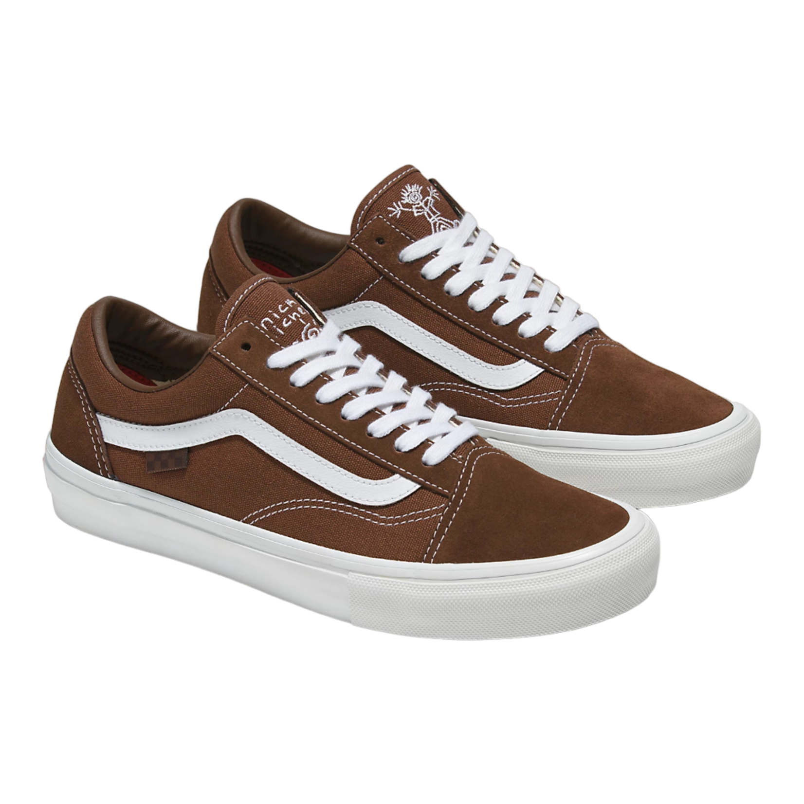 Vans Vans Nick Michel Old Skool Skate Shoes - Brown/White