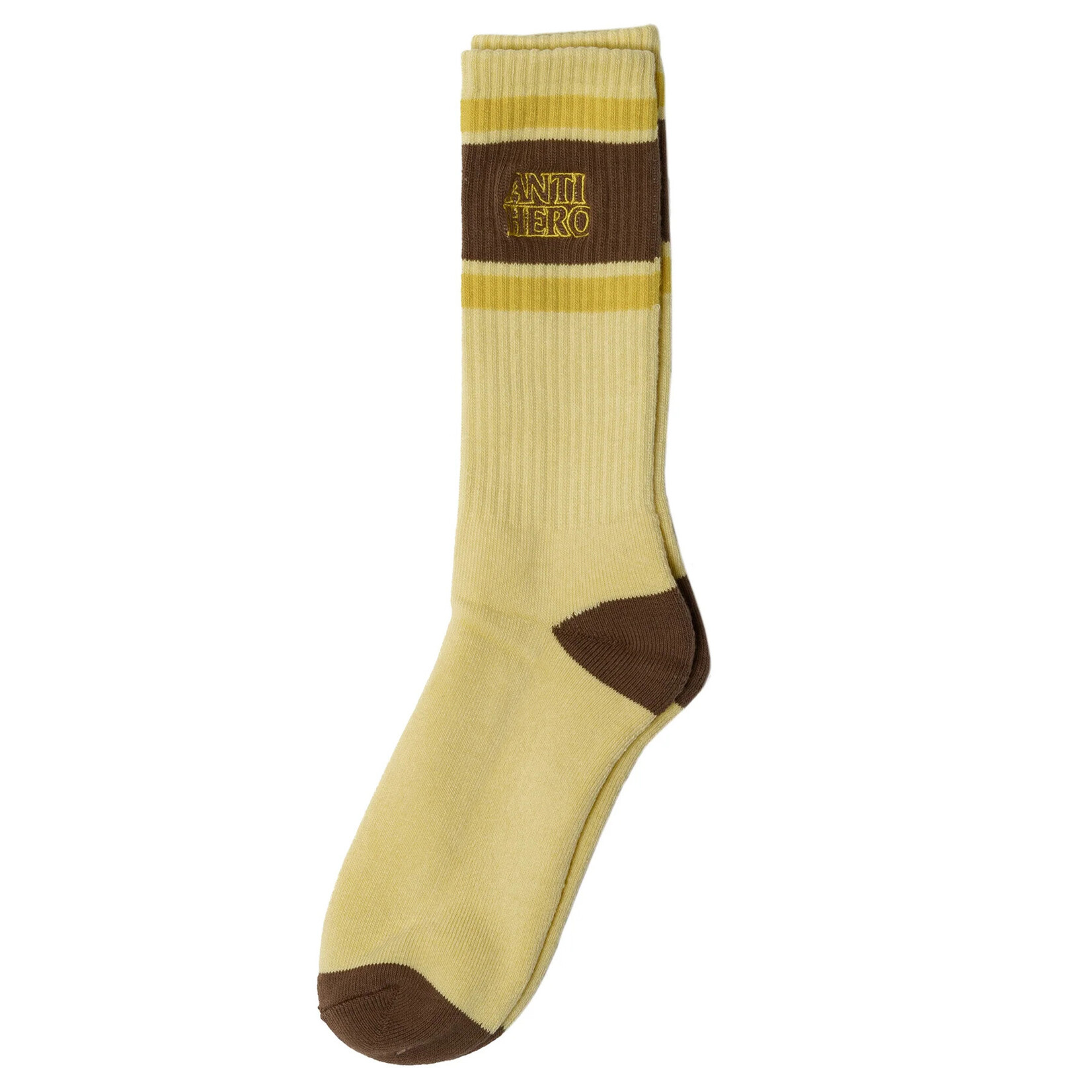 Anti Hero Anti Hero Black Hero Outline Socks - Cream/Brown/Gold