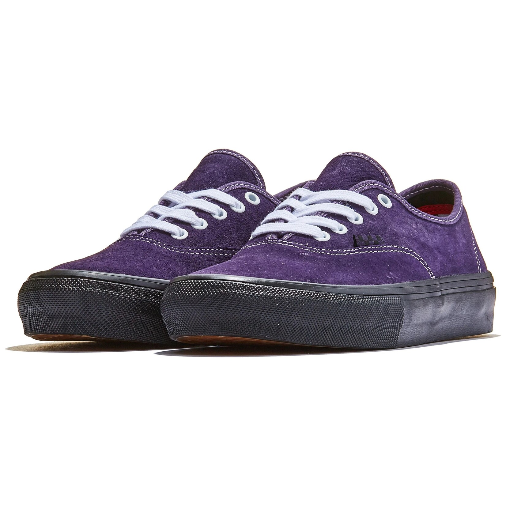Vans Vans Authentic Pig Suede Skate Shoes- Dark Purple/Black