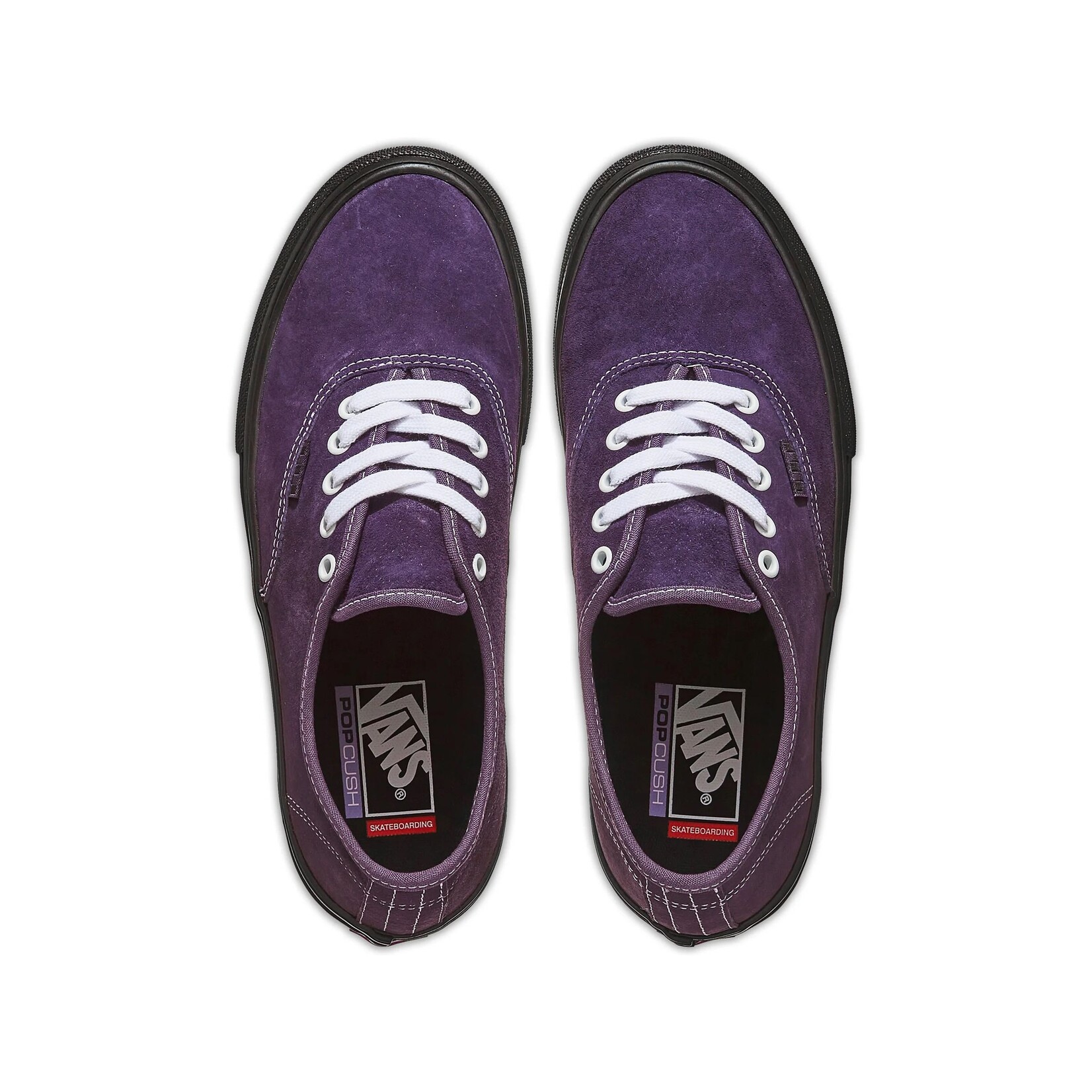 Vans Vans Authentic Pig Suede Skate Shoes- Dark Purple/Black