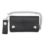 Dogtown Dogtown Vintage Cross Large Leather Chain Wallet - Black