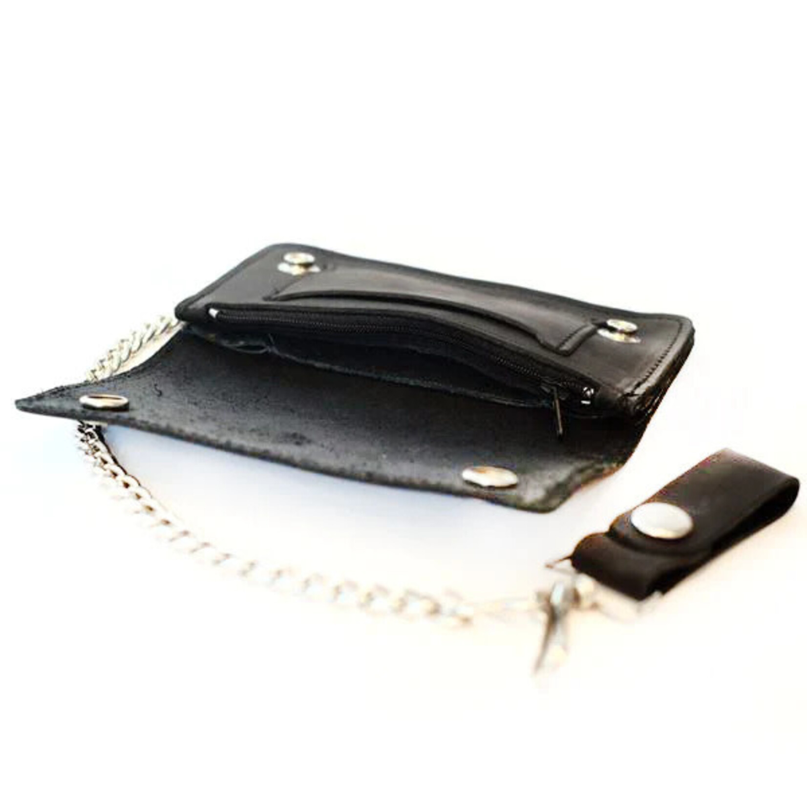 Dogtown Dogtown Vintage Cross Large Leather Chain Wallet - Black