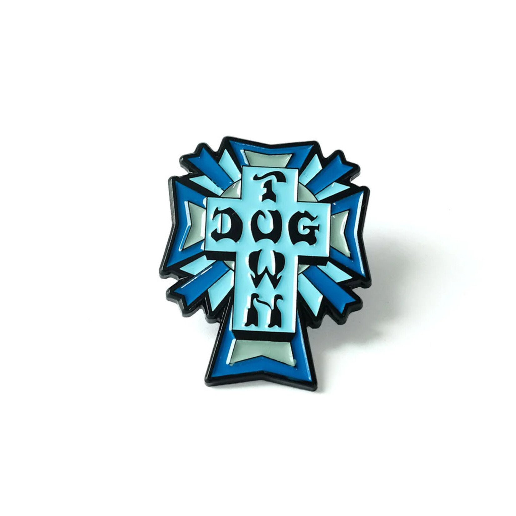 Dogtown Dogtown Cross Logo Color Enamel Pins - Blue/1.25"