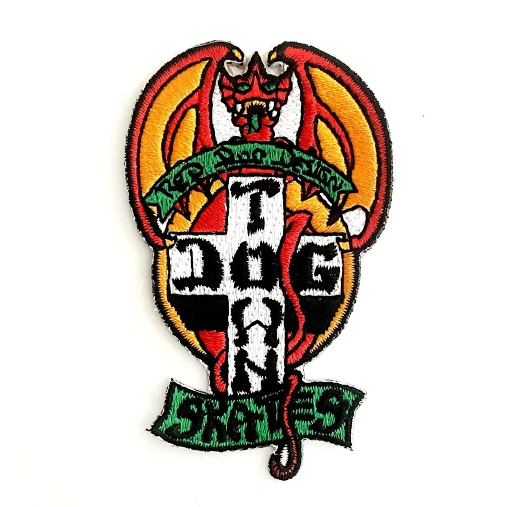 Dogtown Dogtown Red Dog OG 70s Patch 2.75" x 1.75" - Green / Orange Wings