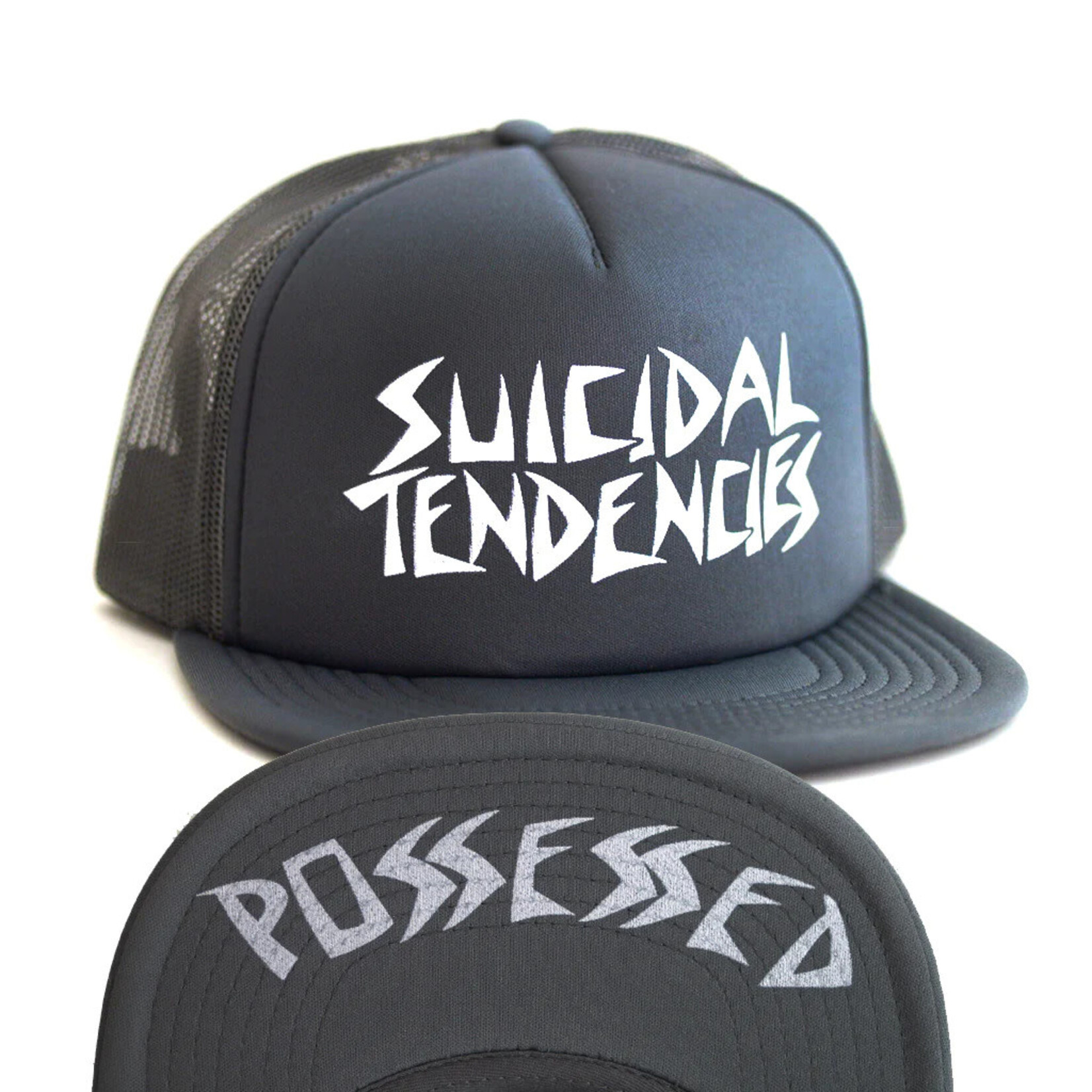 Dogtown Suicidal Tendencies ST OG/Possessed Flip Mesh Hat - Charcoal Grey