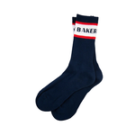 Baker Baker Red Stripe Socks - Navy