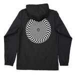 Spitfire Wheels SPITFIRE CLASSIC SWIRL WINDBREAKER JACKET BLACK w/ WHITE PRINTS - MD