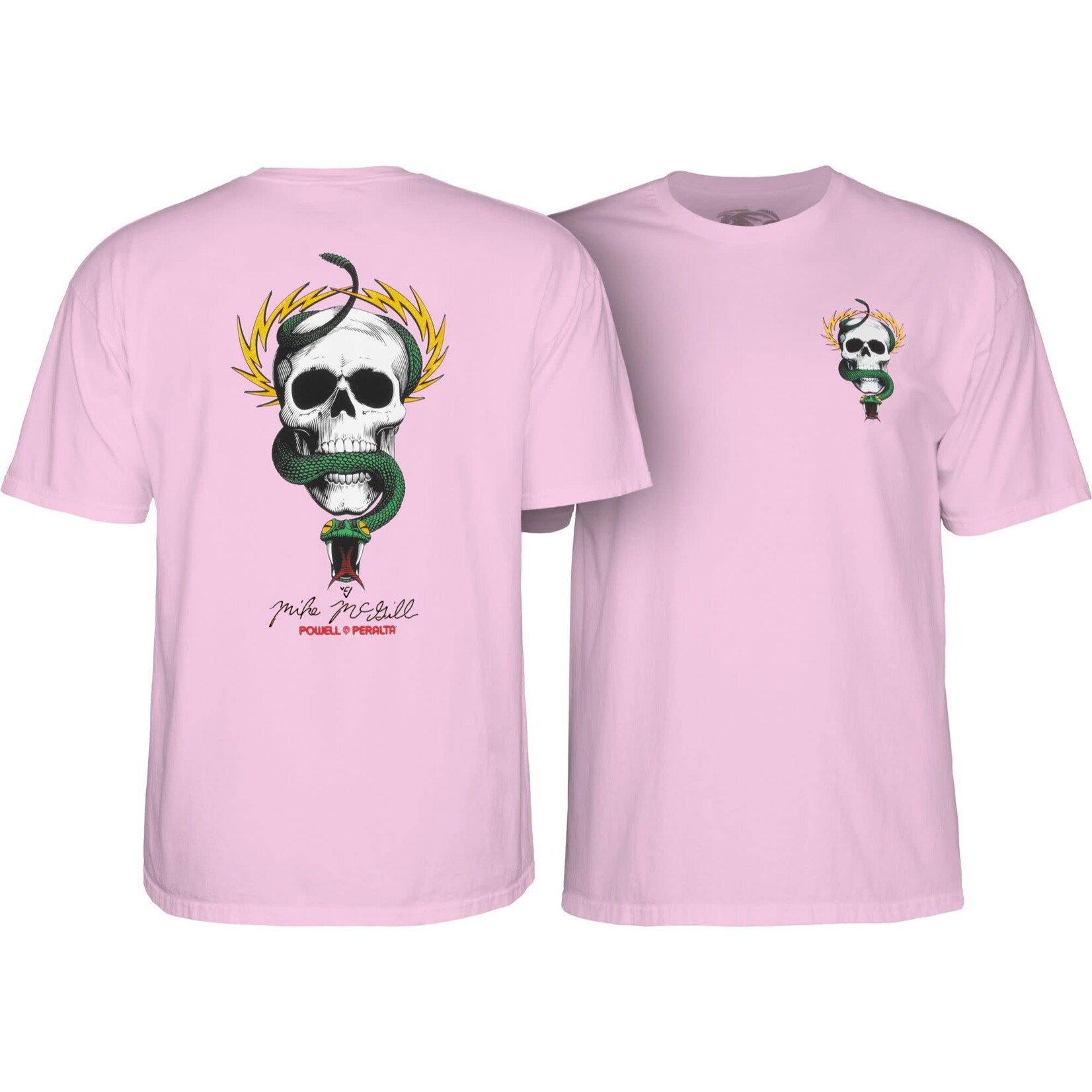 Powell Peralta Powell McGill Skull & Snake T-Shirt - Light Pink -