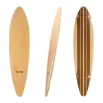 Rekon Rekon Pin Tail Longboard Deck - Walnut Wood Bottom - 9.5" x 42"
