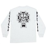 Dogtown Dogtown Cross Logo L/S Sleeveprint T-Shirt - White/Black