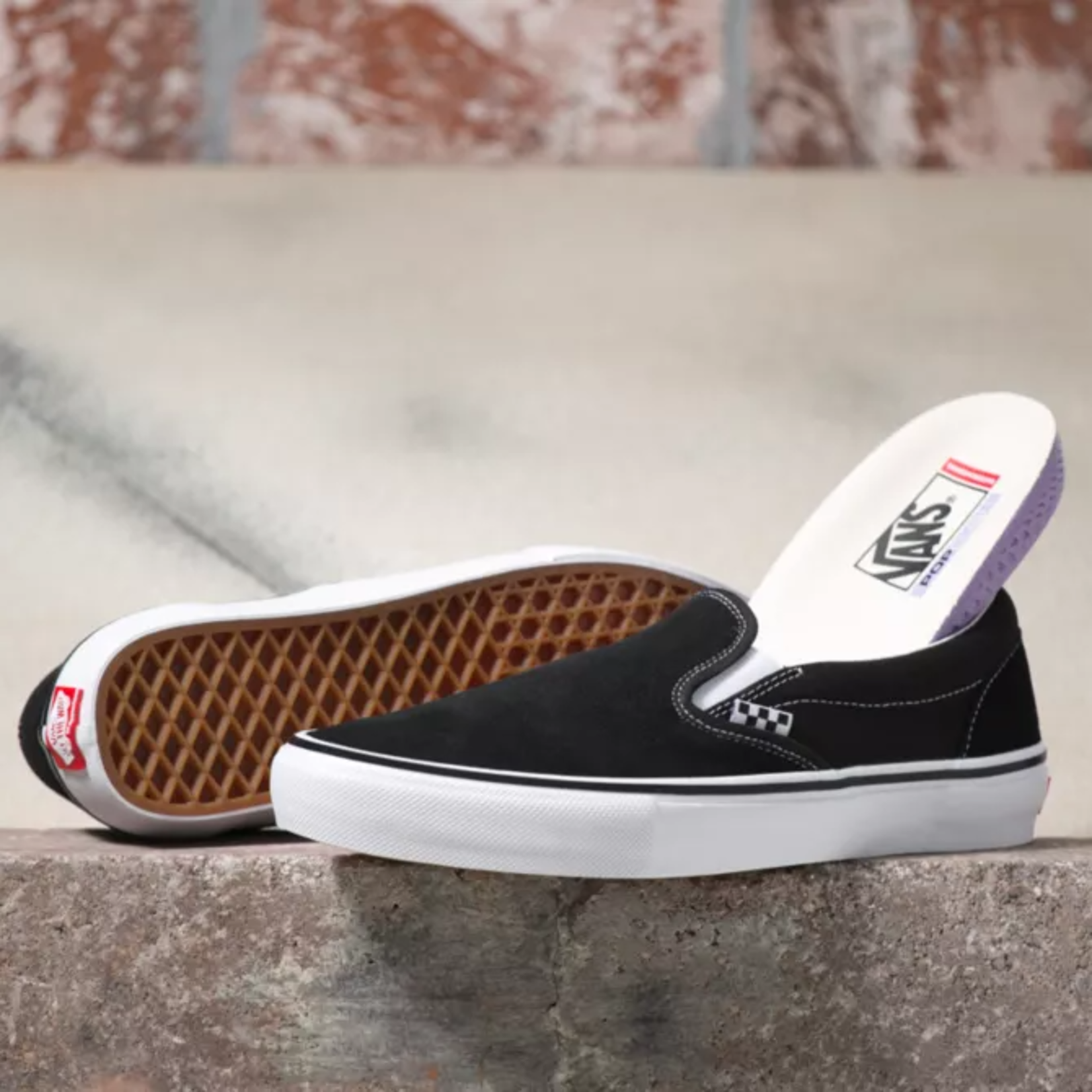 Vans Vans Skate Slip On Shoes - Black/White -