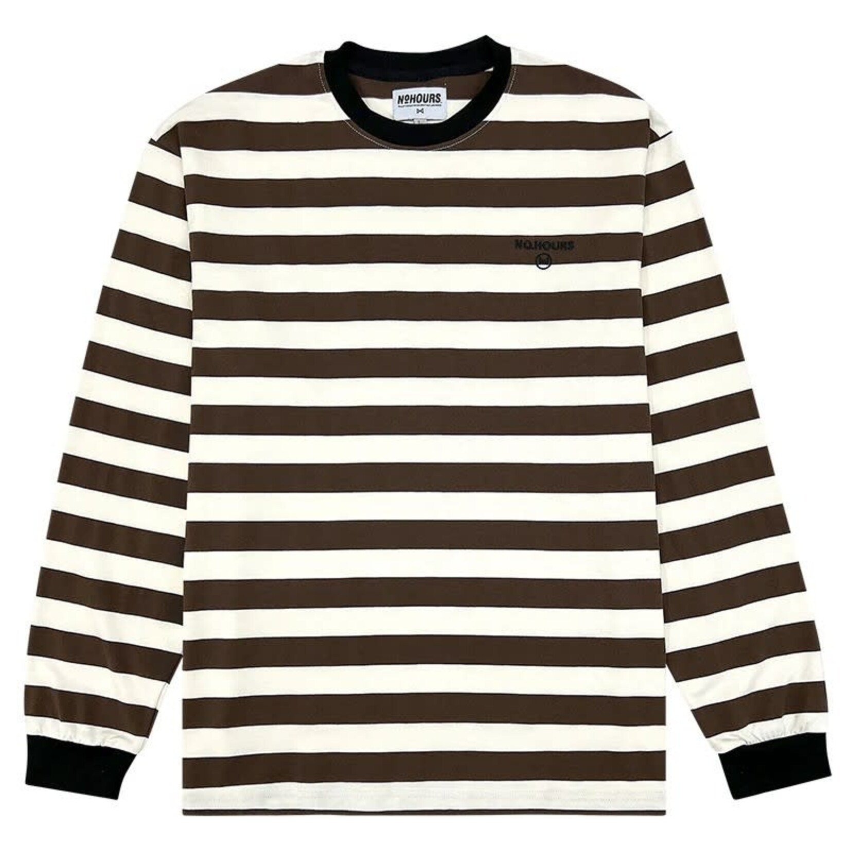 No Hours No Hours Aftermath LS T-Shirt- Brown/Off White
