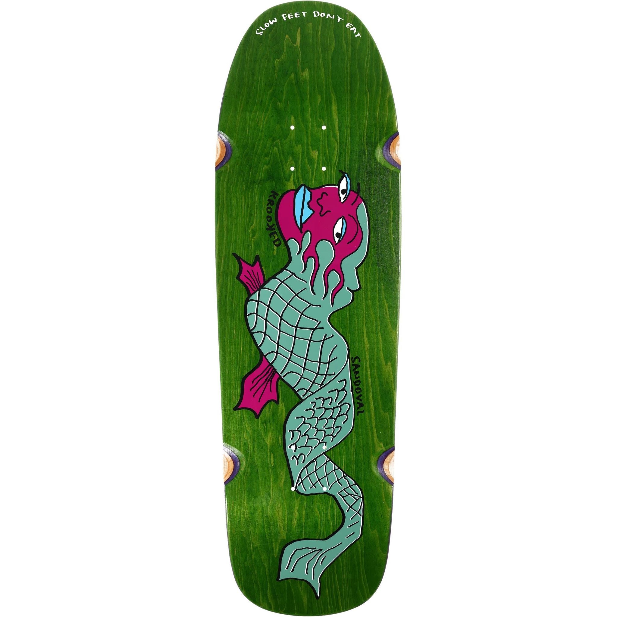 Krooked Sandoval Slow Feet Deck with Wheel Wells 9.81" x 32.06" x 14.37" Attic Skate