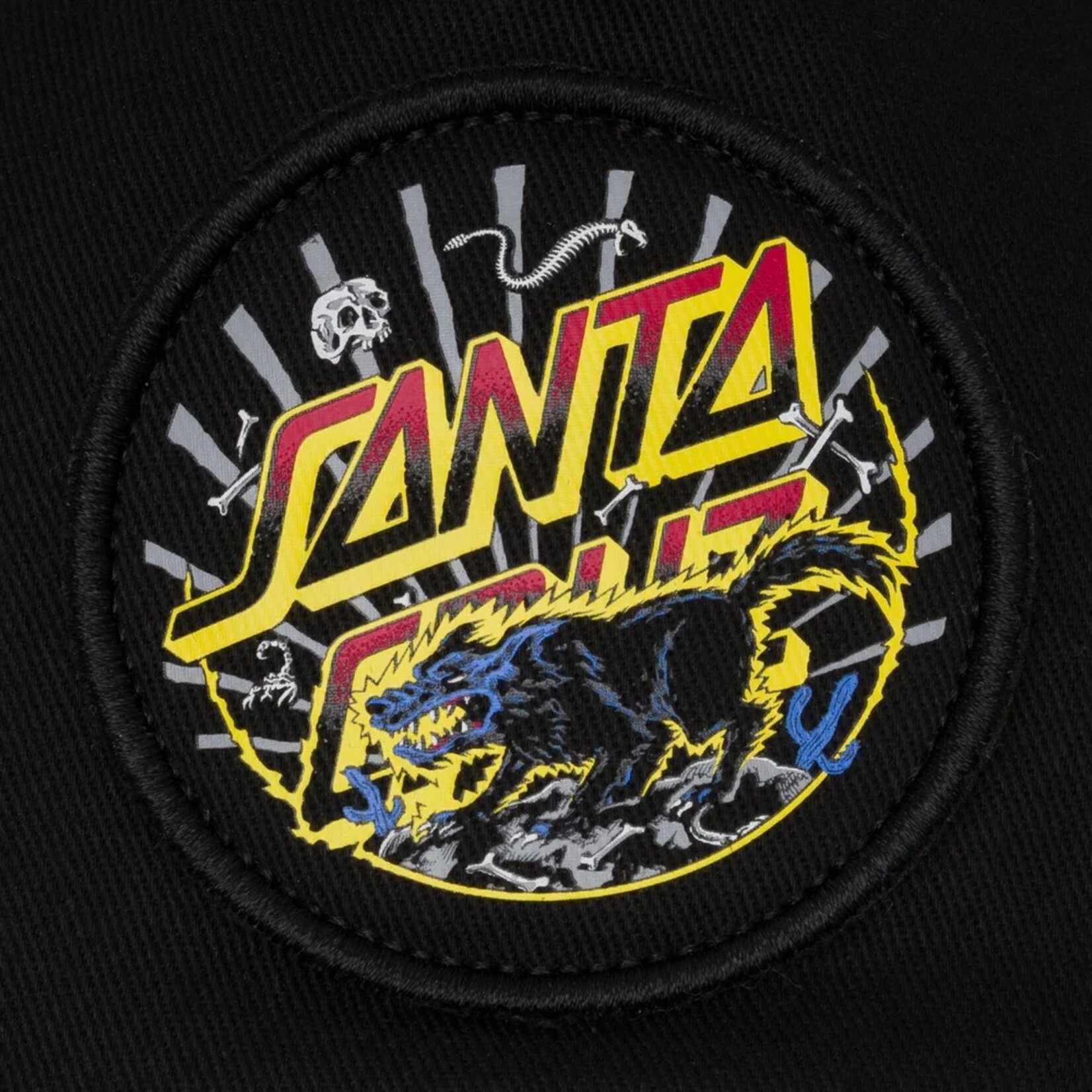 Santa Cruz Skateboards Santa Cruz Kendall Wolf Snapback Hat - Black