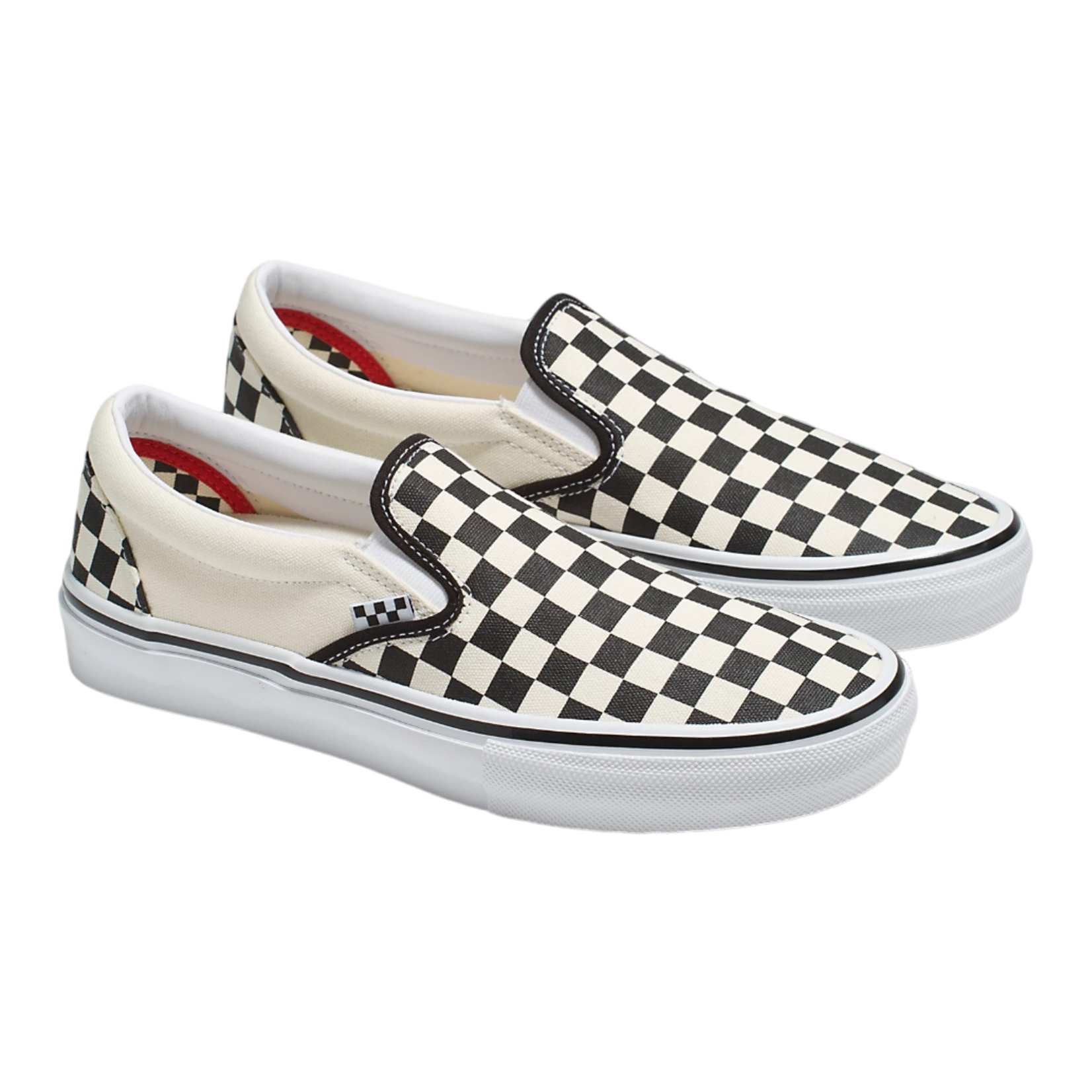 Vans Vans Skate Slip On Checkerboard Shoes - Black/Off White -