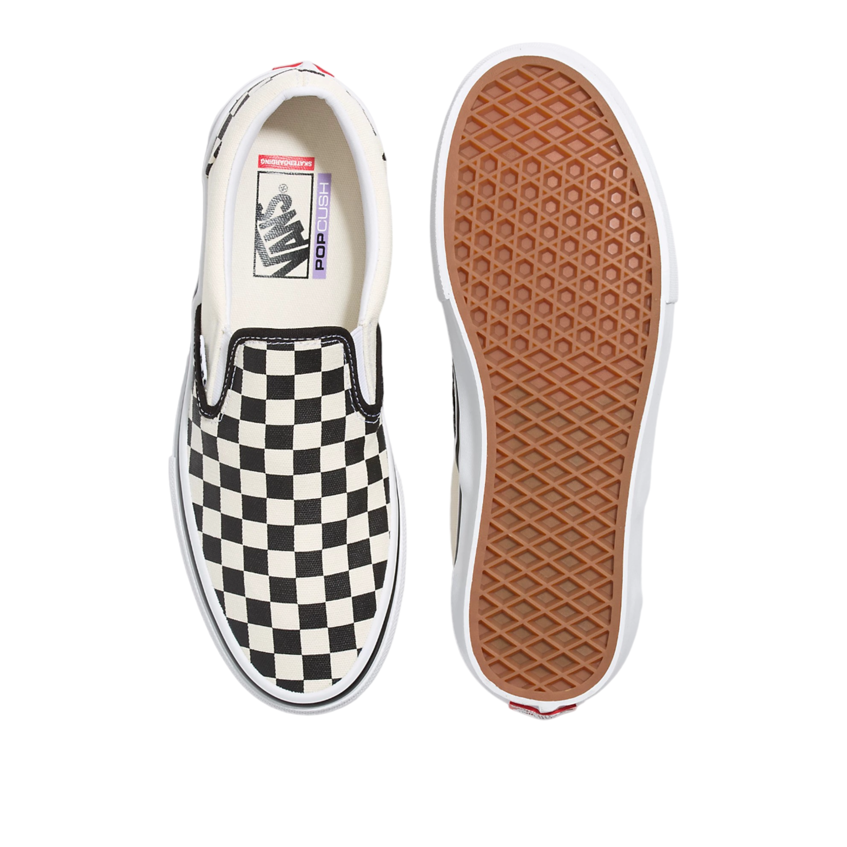 Vans Vans Skate Slip On Checkerboard Shoes - Black/Off White -